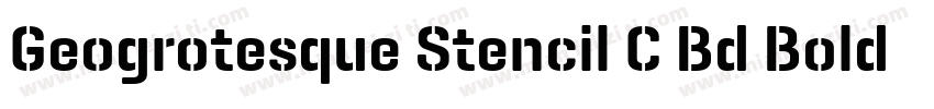Geogrotesque Stencil C Bd Bold字体转换